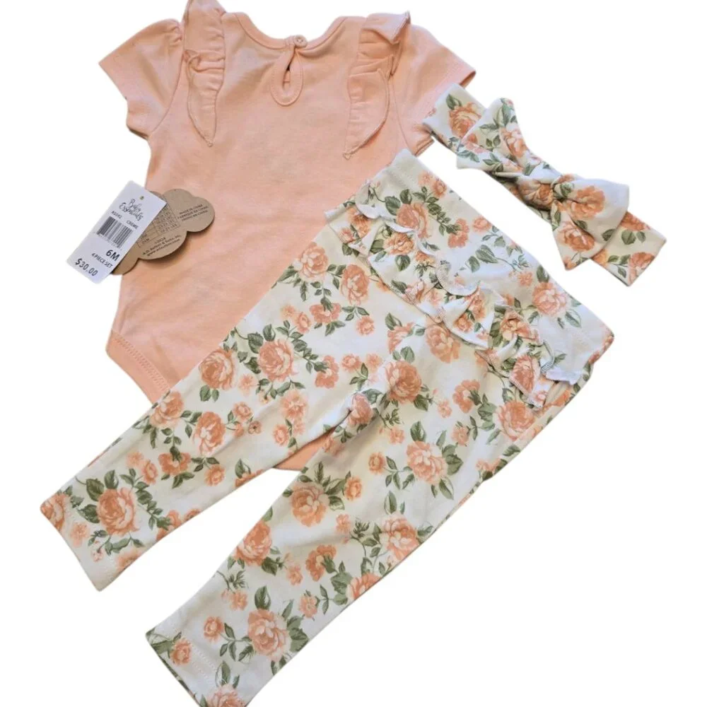 🏷️NWT - Girl's BABY ESSENTIALS 3 Piece Set Size 6m - NWT🏷️